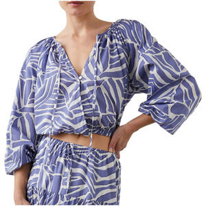 NWT Rails Katia Wave-Print Cotton Top Size S